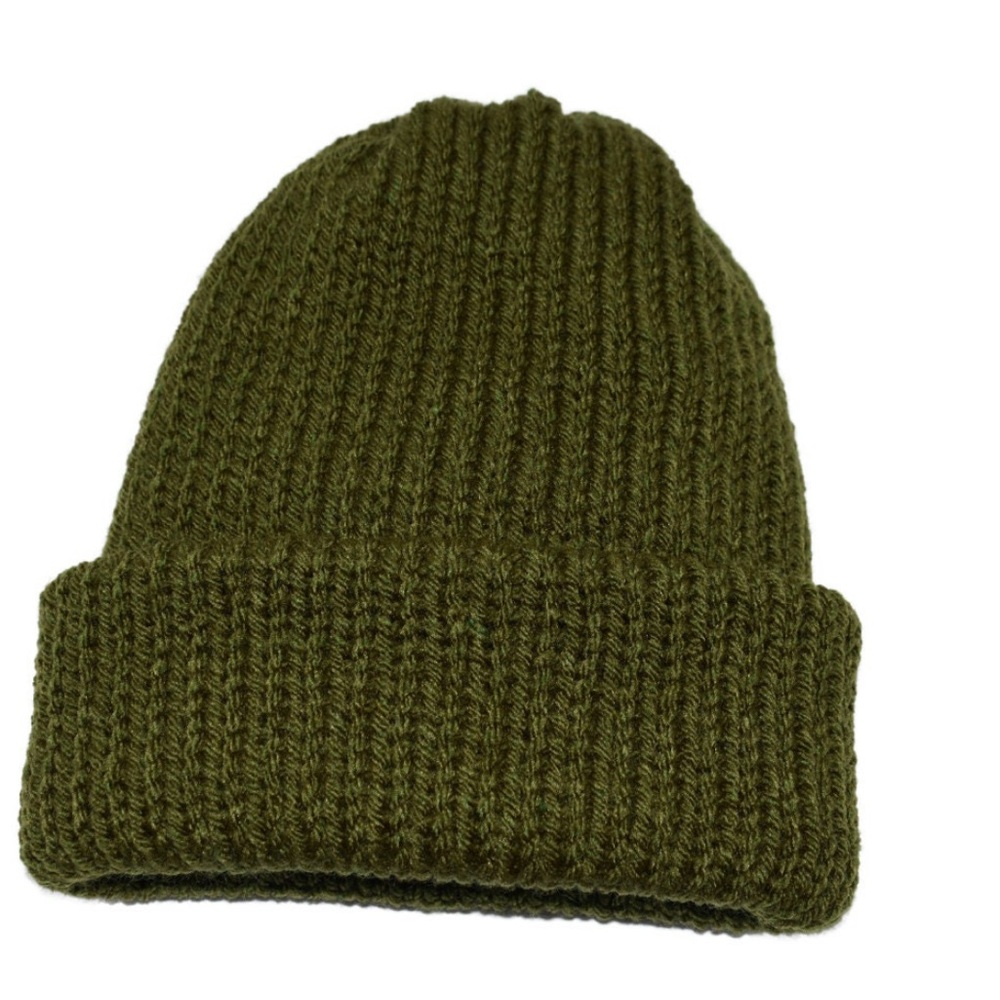 Olive Green Knit Beanie